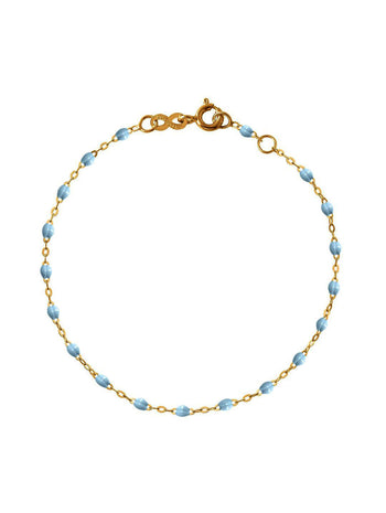 Classic Gigi Baby Blue Resin Yellow Gold Bracelet