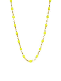 Classic Gigi Lime Yellow Gold Necklace