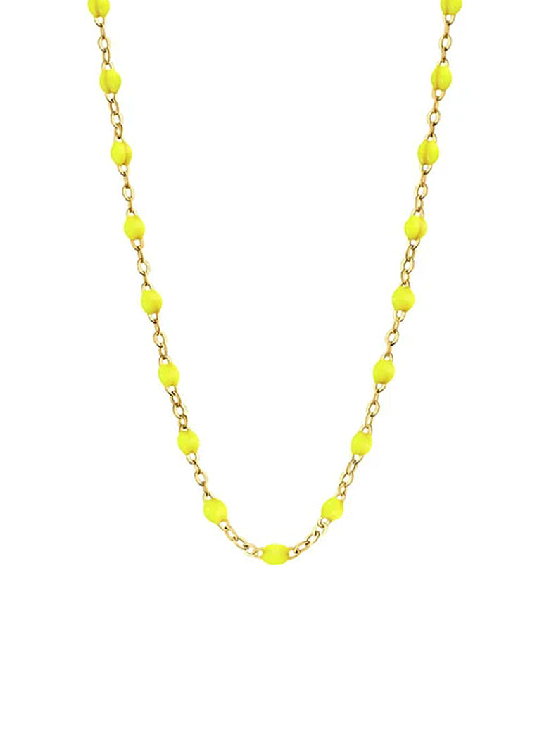 Classic Gigi Lime Yellow Gold Necklace