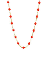 Classic Gigi Coral Yellow Gold Necklace