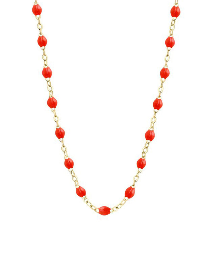 Classic Gigi Coral Yellow Gold Necklace