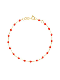 Classic Gigi Coral Resin Yellow Gold Bracelet