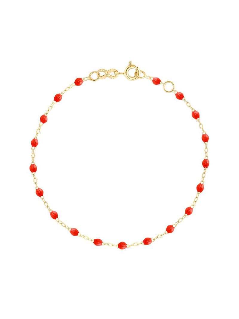 Classic Gigi Coral Resin Yellow Gold Bracelet