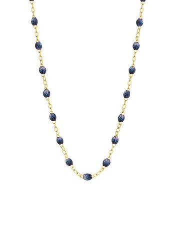 Classic Gigi Midnight Resin Yellow Gold Necklace