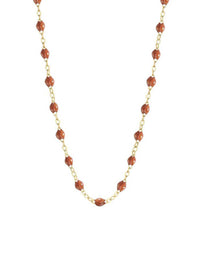 Classic Gigi Fauve Resin Yellow Gold Necklace