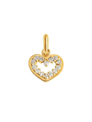 Diamond Heart Supreme Yellow Gold Charm