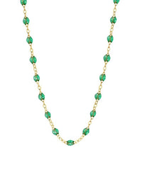 Classic Gigi Mint Resin Yellow Gold Necklace