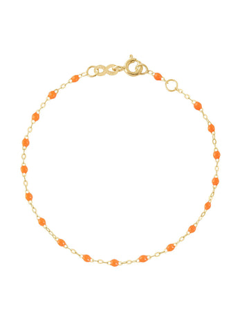Classic Gigi Orange Resin Yellow Gold Bracelet