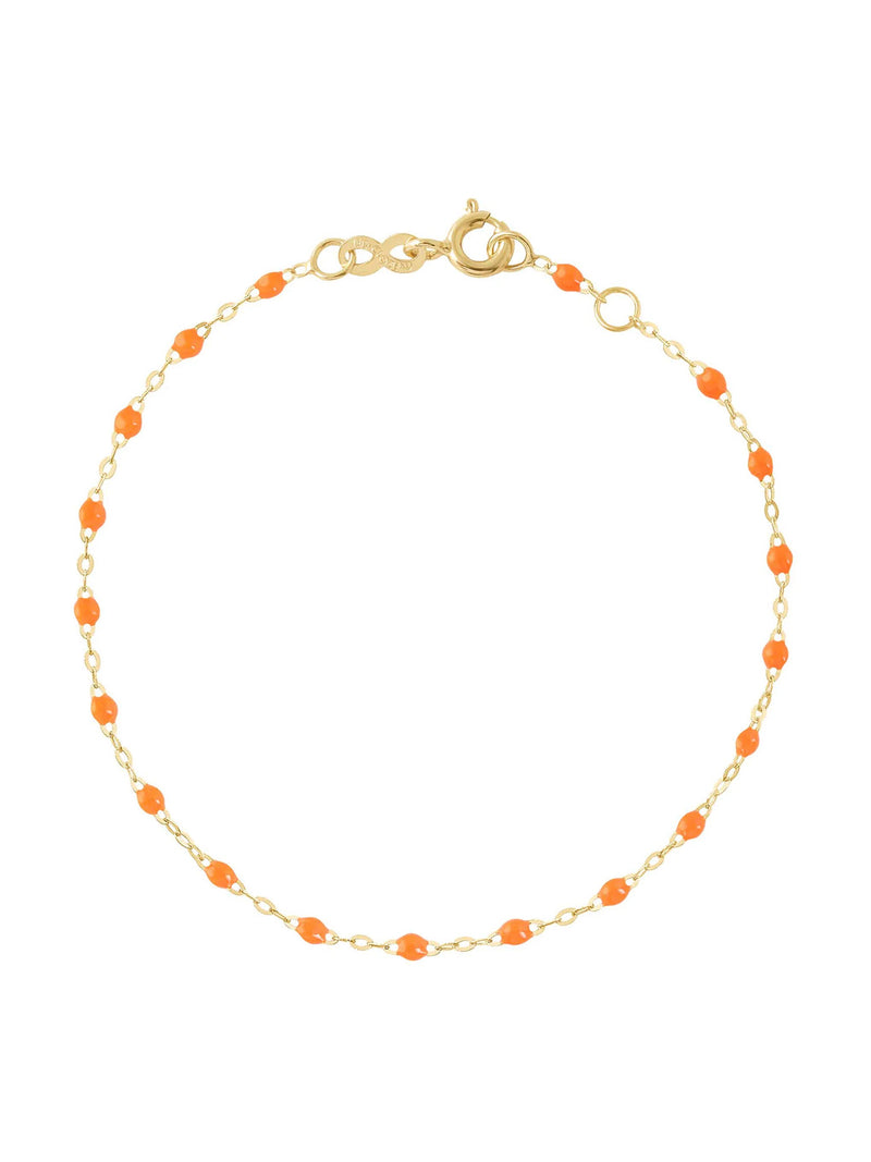 Classic Gigi Orange Resin Yellow Gold Bracelet