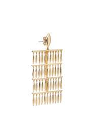 Grass Raining Yellow Gold Drop Earrings