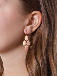 Signature Small Teardrop Rose Gold Chandelier Earrings