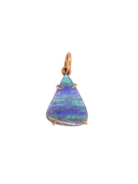 One-Of-A-Kind Light Boulder Opal Small Rose Gold Charm