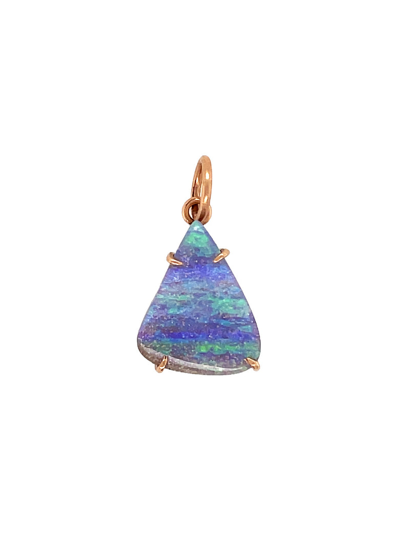 One-Of-A-Kind Light Boulder Opal Small Rose Gold Charm