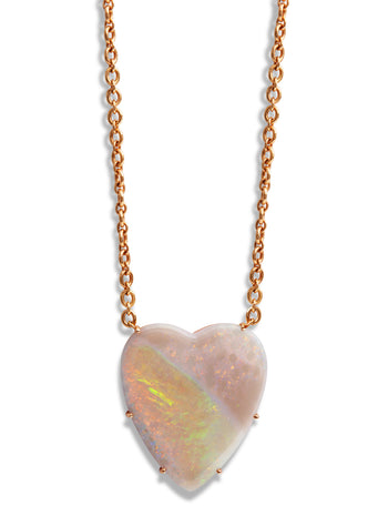 22.32 Carat Opal Heart Necklace