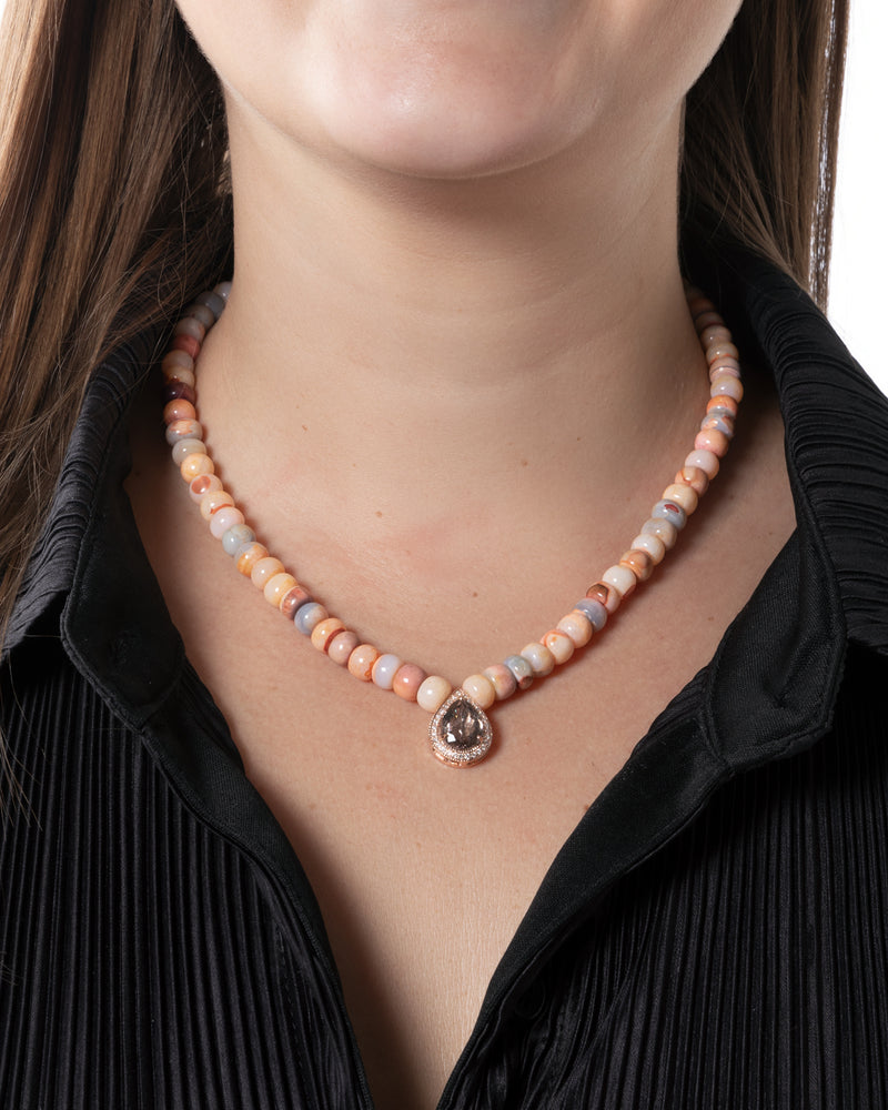 Pink Tourmaline & Diamond Necklace - KPN309A – Jack Kelége