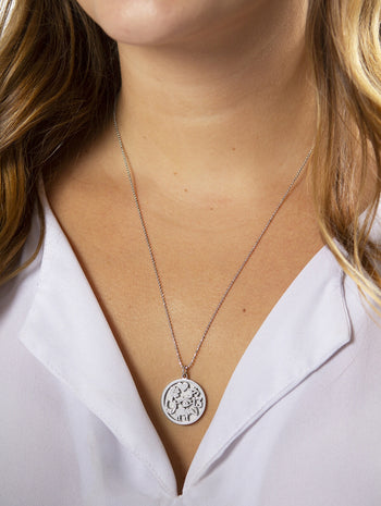 Good Luck Charm Necklace - White Gold