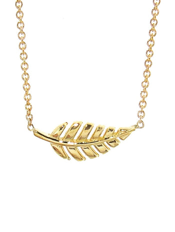 Gold feather necklace jennifer on sale aniston