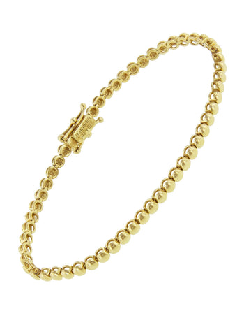 Mini Bezel Tennis Bracelet - Yellow Gold