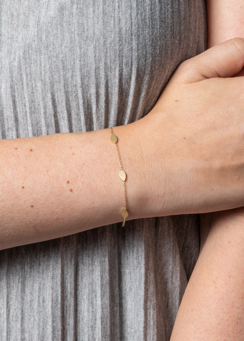 Marquise By-The-Inch Yellow Gold Chain Bracelet