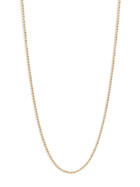 Diamond Cut Yellow Gold Ball Chain