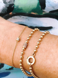 Love Wrap Yellow Gold Ball Chain Bracelet