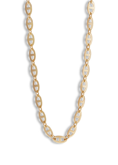 Flat Anchor Chain Yellow Gold Necklace