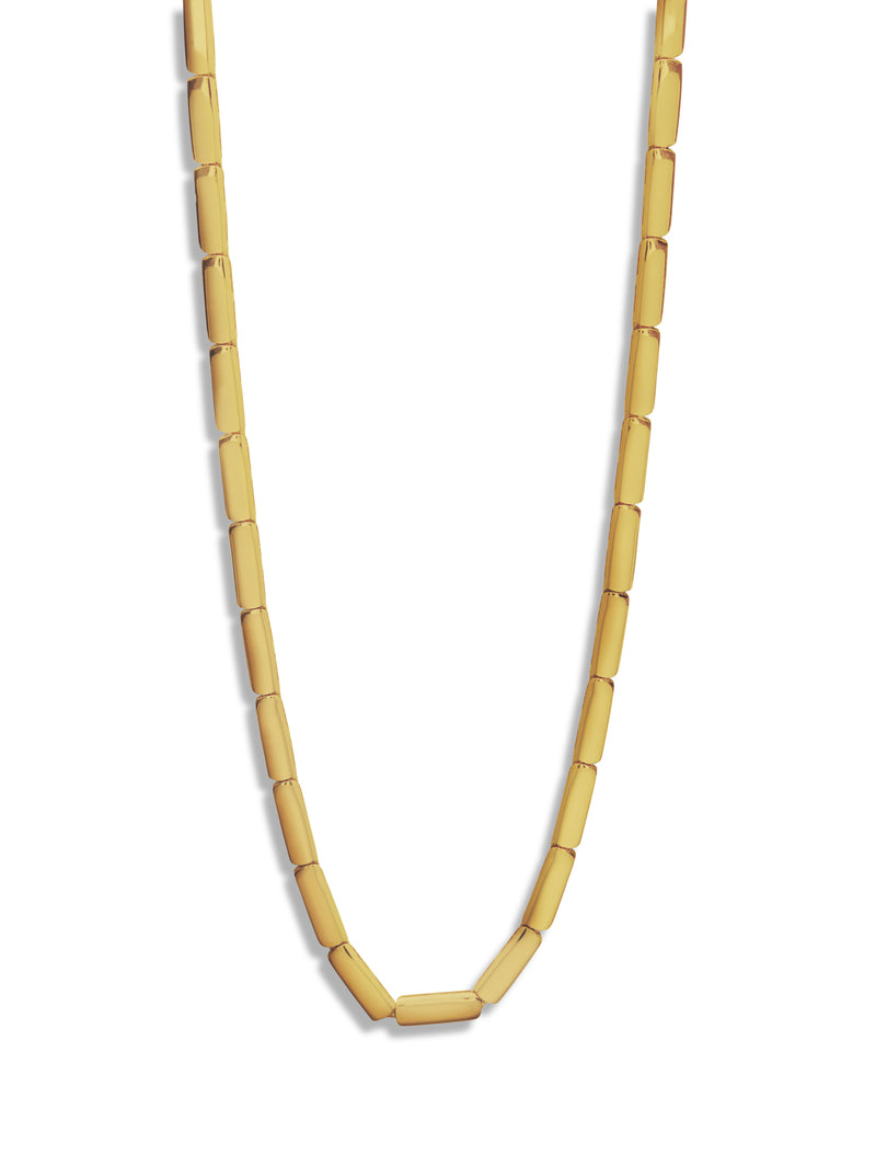 Baby V Bar and Chain Necklace in Gold