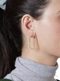 Baby Gold Bar Yellow Gold Eternity Earrings