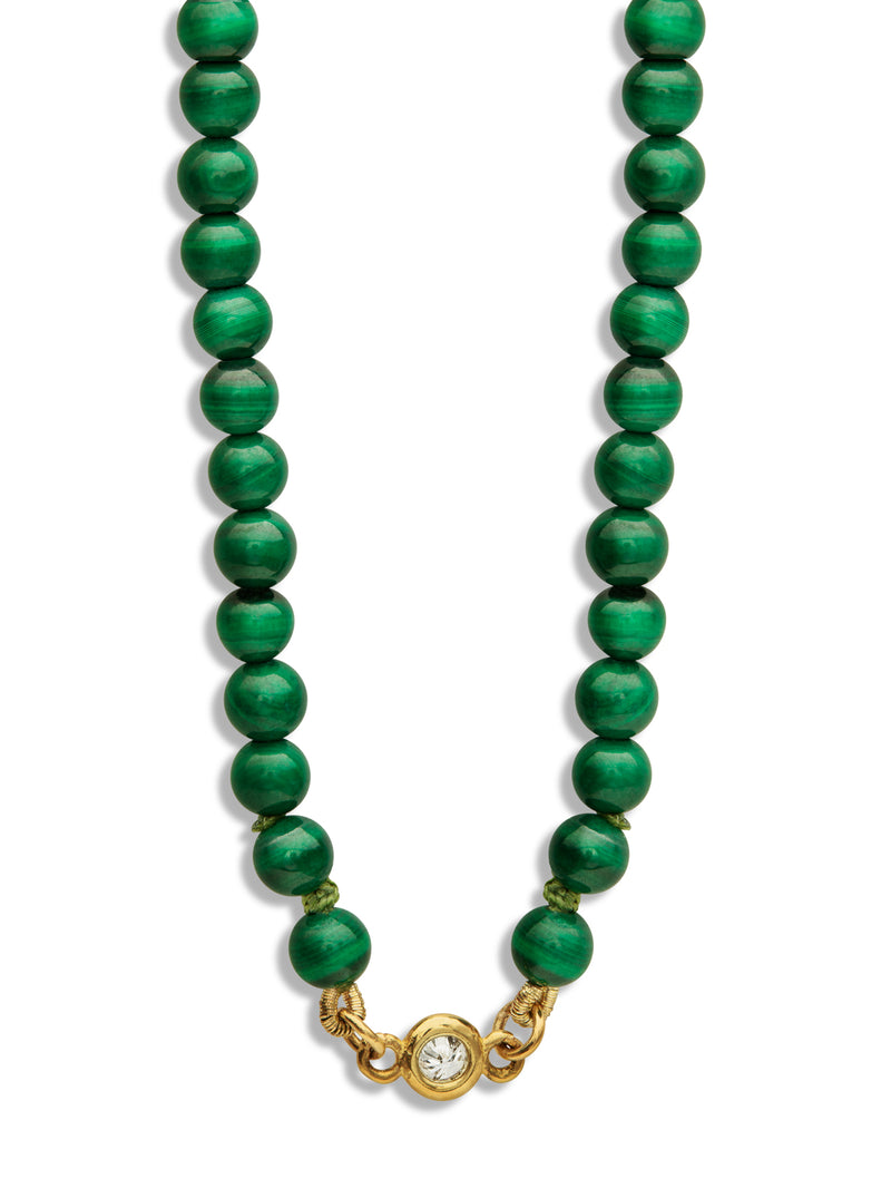 Malachite Jewelry - Malachite Necklaces for Women - Malachite Beads(natural)  Necklace Pendant, Includes Italian Sterling Silver Chain. Handmade in the  USA