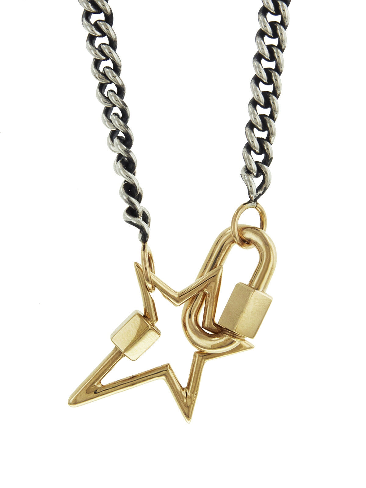 Brooklyn Padlock Necklace, Strength / Gold