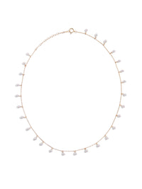 Akoya Pearl Drops Yellow Gold Chain Necklace