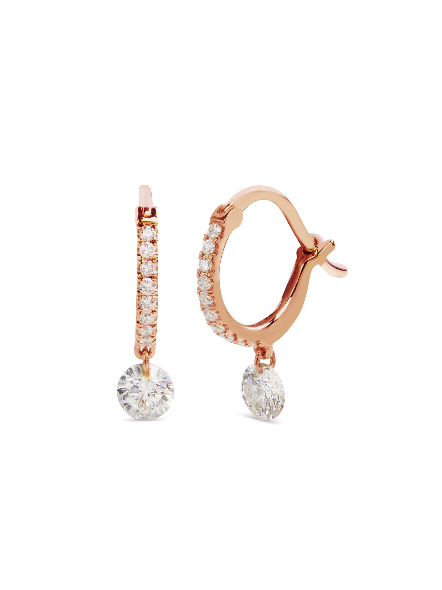 Rose gold hoop earring on sale set