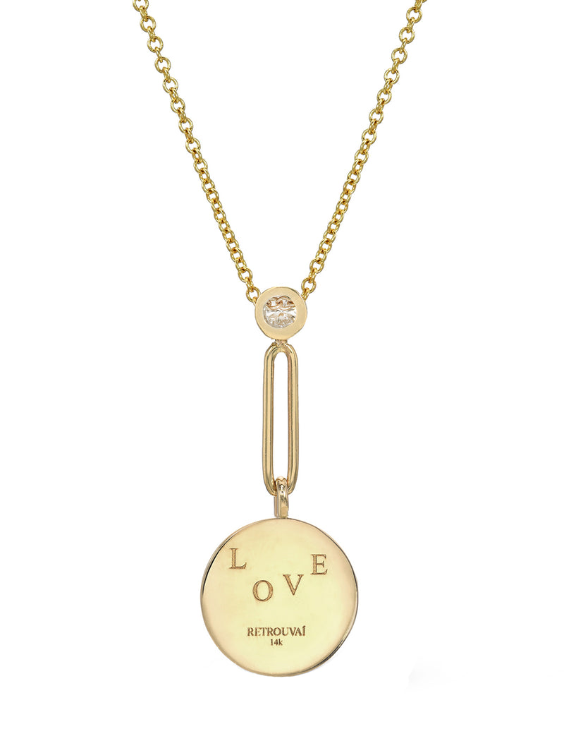 Mini Love Alchemy Yellow Gold Pendant Necklace