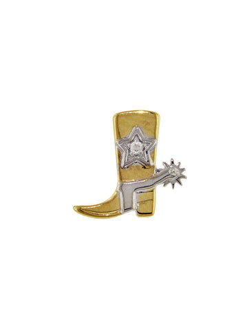 Diamond Cowboy Boot Single Stud Earring