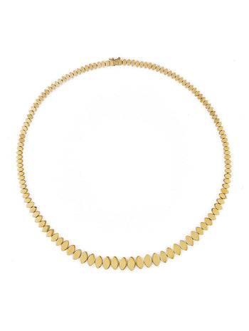 Pure Graduated Marquise Eternity Yellow Gold Necklace