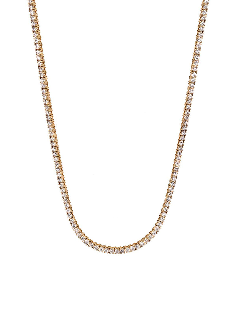 Diamond Yellow Gold Tennis Necklace