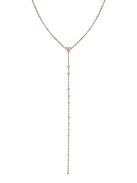 Diamond Infinity Y Rose Gold Lariat Necklace