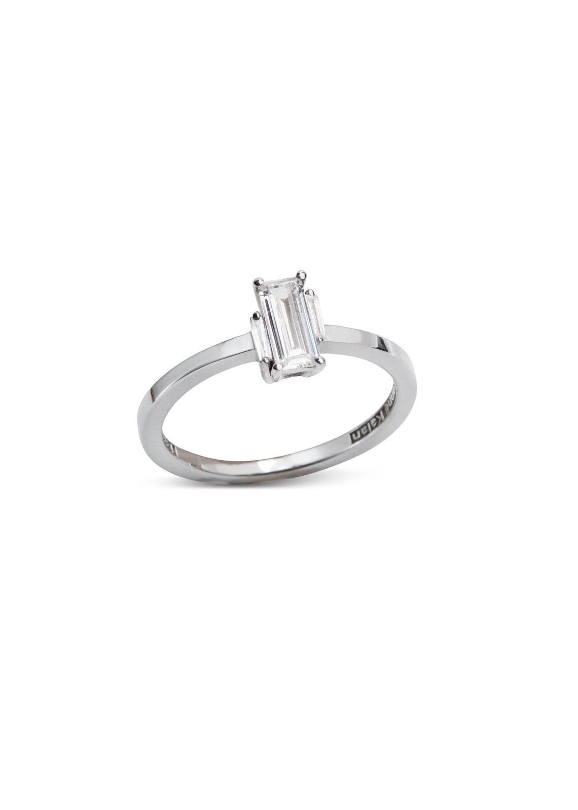 One-Of-A-Kind Emerald-Cut and Baguette Fireworks White Gold Ring