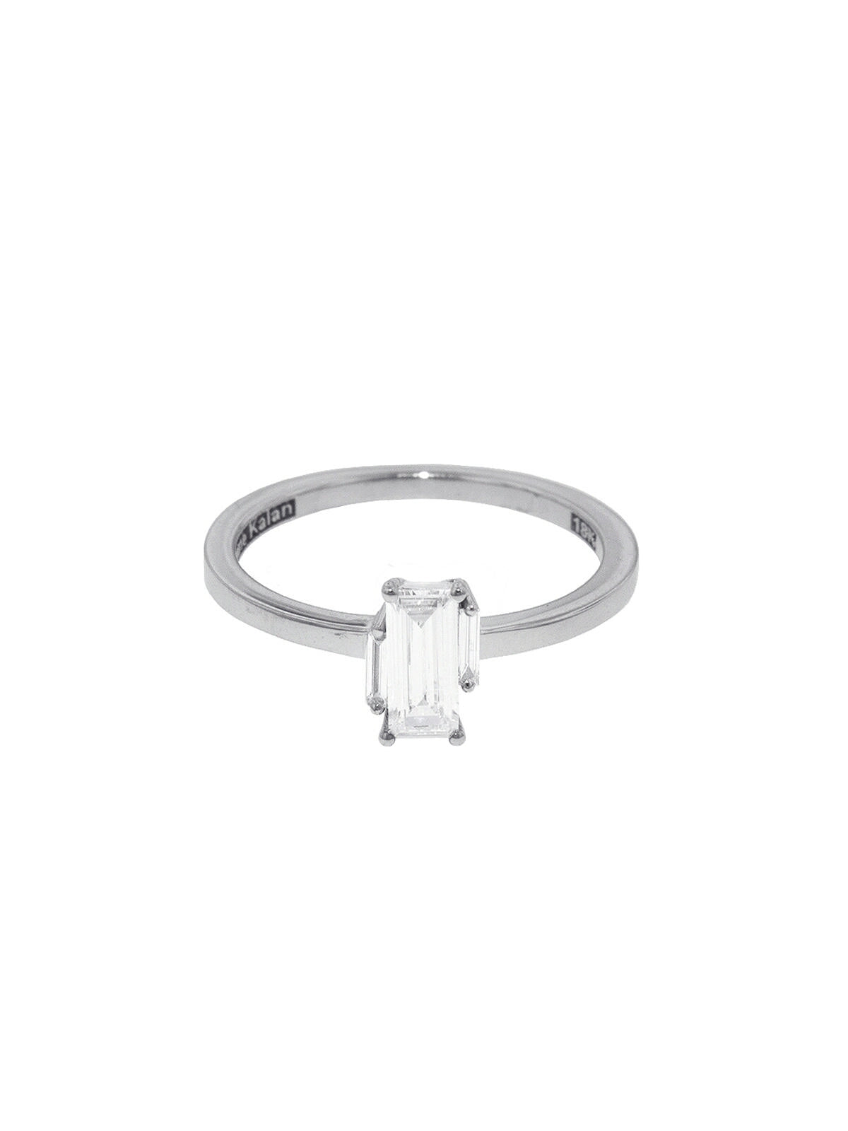 One-Of-A-Kind Emerald-Cut and Baguette Fireworks Ring - White Gold