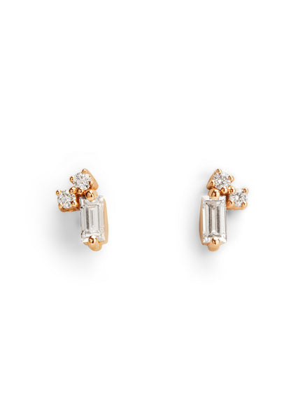 Buy Amara Rose Gold Stud Earrings Online | Designer Jewellery online  Shopping India | Diamond Earrings Online Shopping