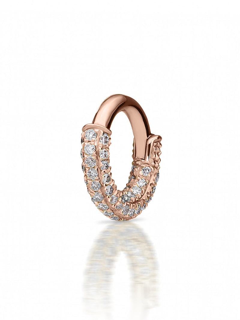 Rose gold hot sale pave earrings