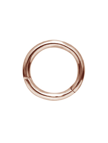 6.5mm High Polish Single Hoop Earring - Rose Gold