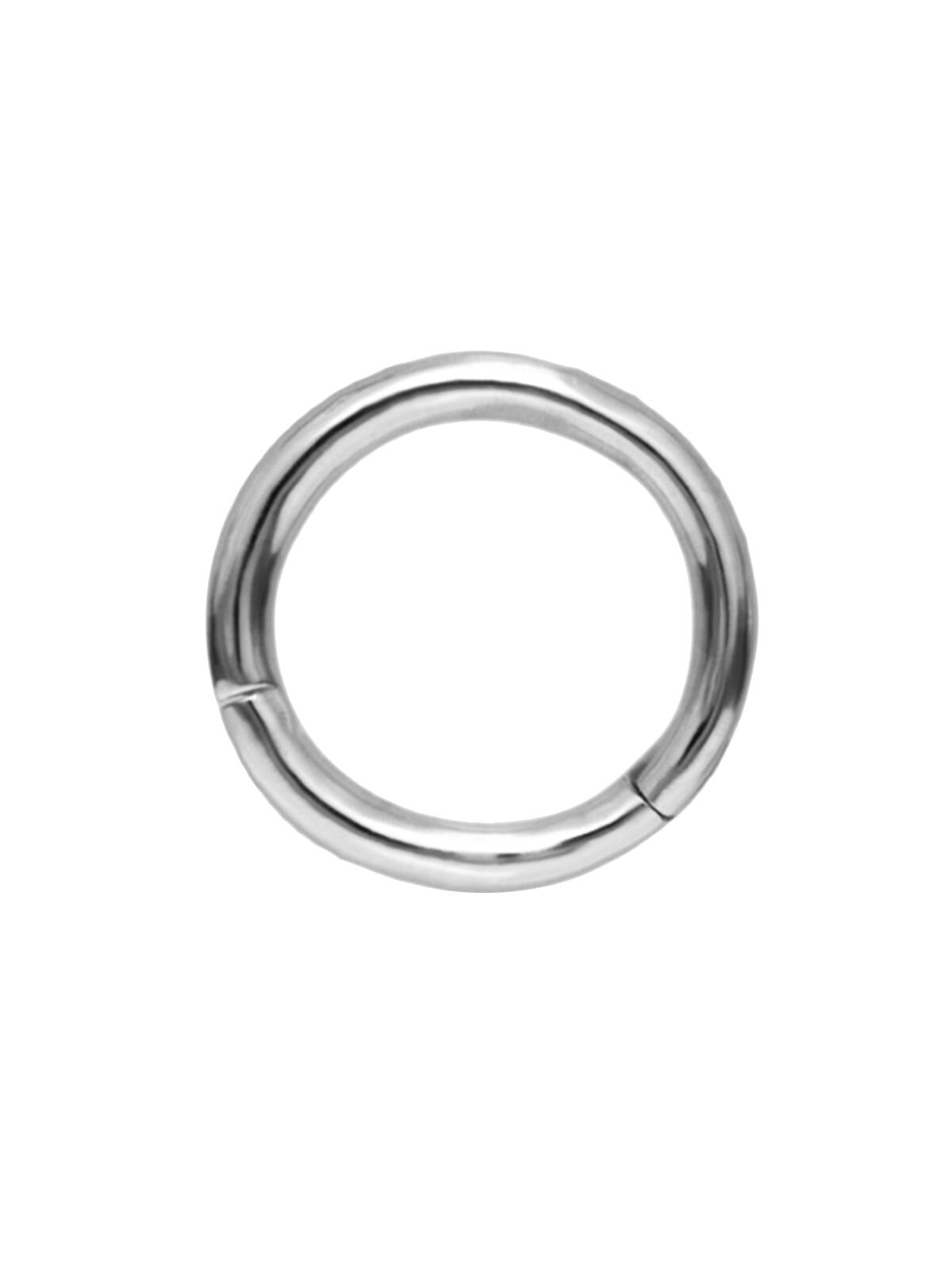 6.5mm High Polish Single Hoop Earring - White Gold