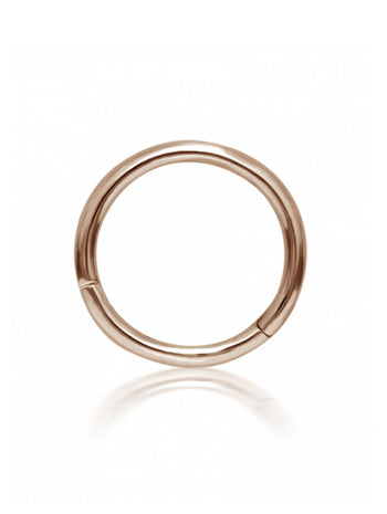 8mm Plain Single Hoop Earring - Rose Gold