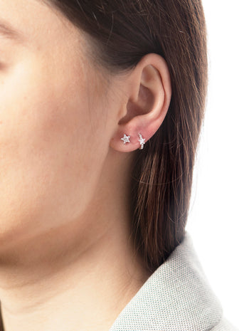 Sine Hoop Earrings in Gold & Tourmaline