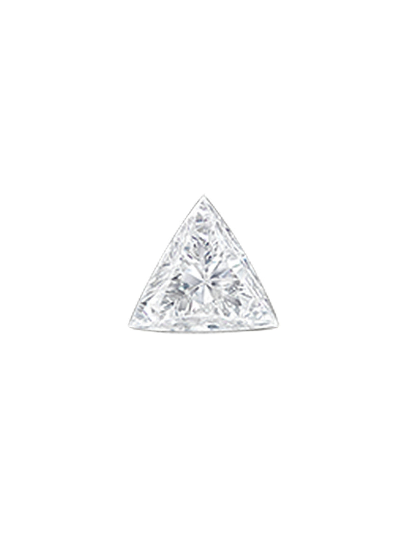 2.5mm Invisible Set Diamond Triangle Thread Through Yellow Gold Single Earring