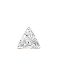 3mm Invisible Set Diamond Triangle Thread Through Rose Gold Single Earring